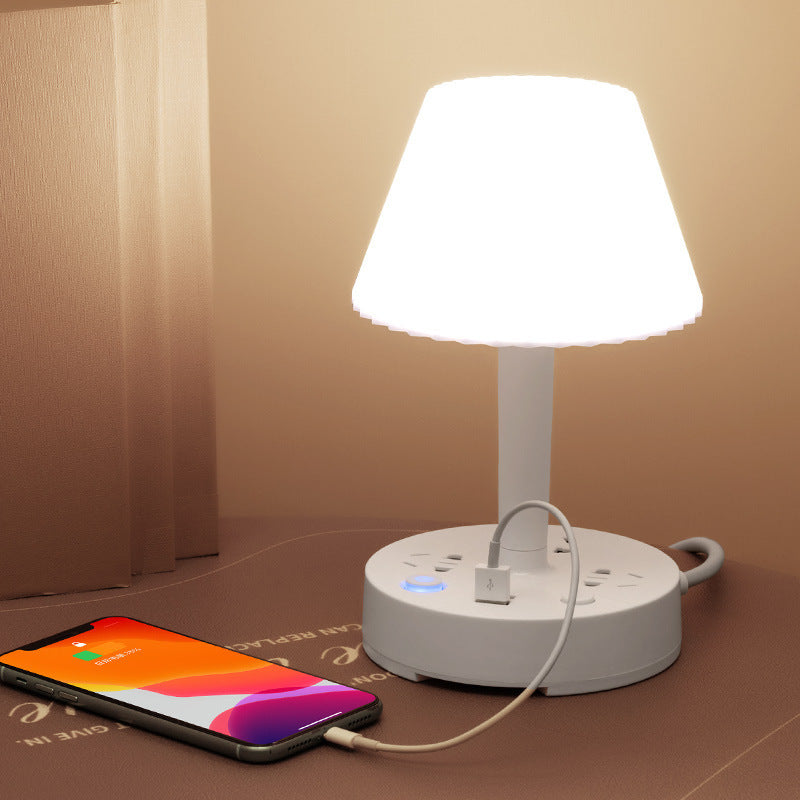 Modern LED Table Lamp with Charging Station| velvetlanes.com