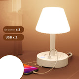 Modern LED Table Lamp with Charging Station| velvetlanes.com