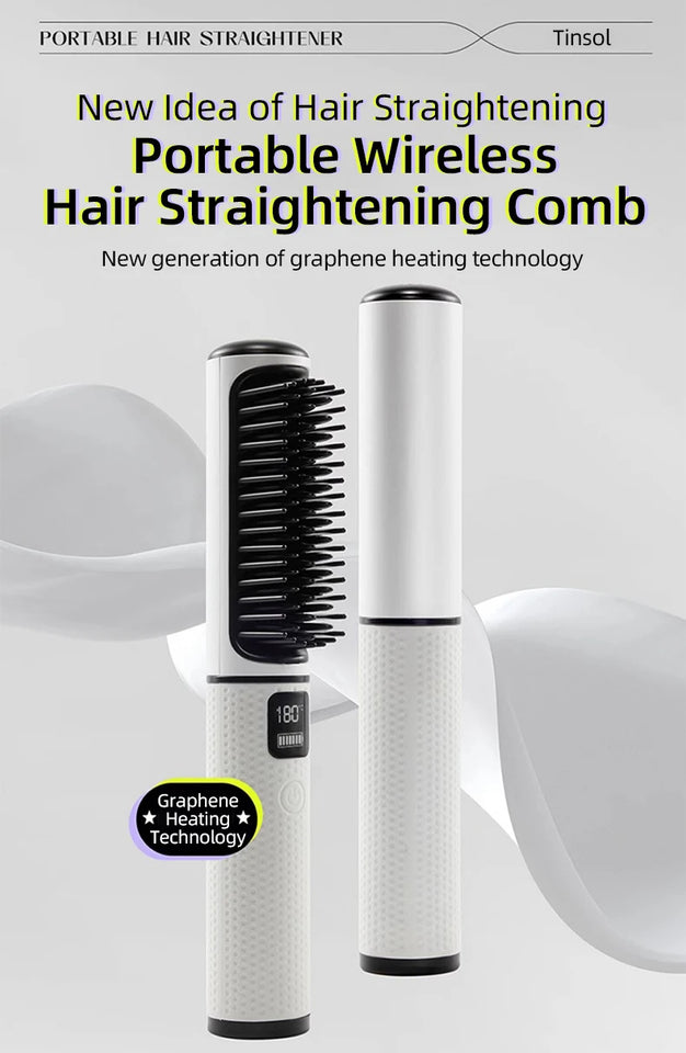 LCD USB Charging Straight Comb