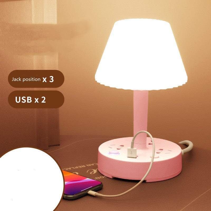 Modern LED Table Lamp with Charging Station| velvetlanes.com